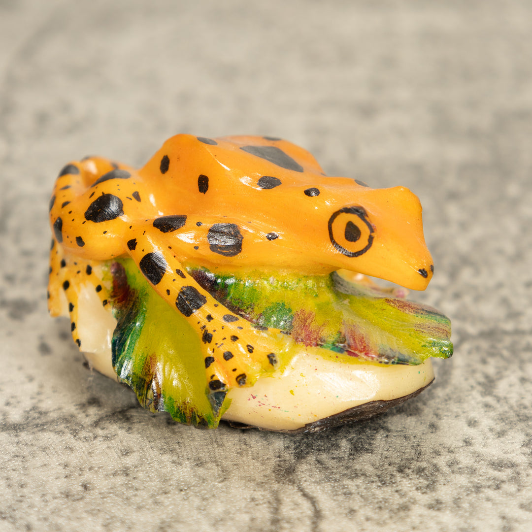 Vintage Frog Tagua Nut Carving