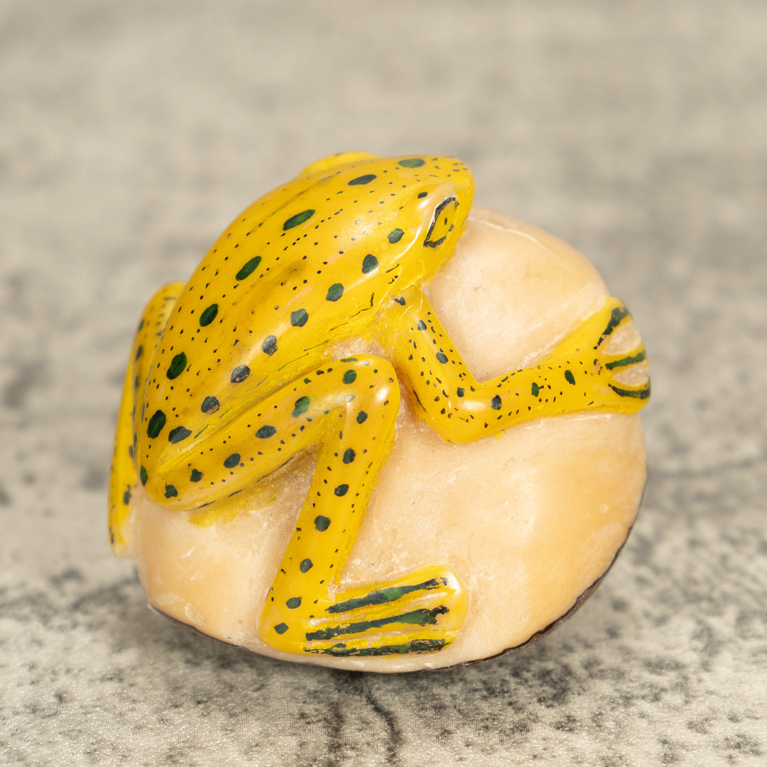 Vintage Frog Tagua Nut Carving