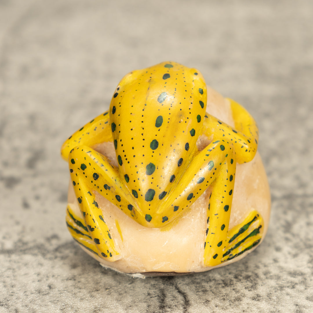 Vintage Frog Tagua Nut Carving