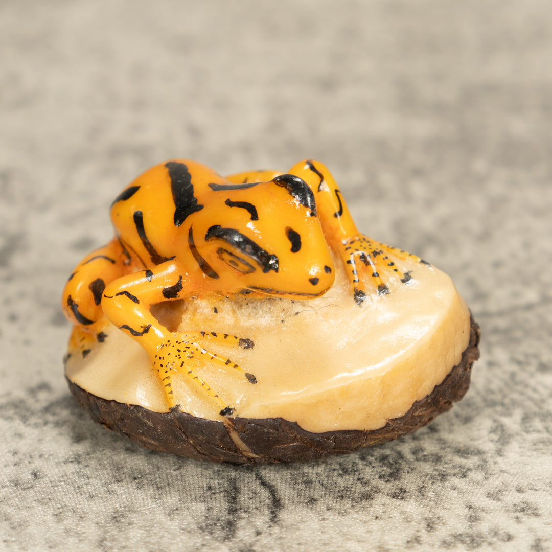 Vintage Frog Tagua Nut Carving