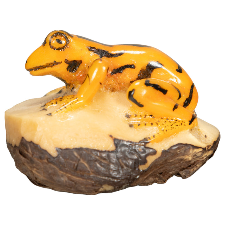 Vintage Frog Tagua Nut Carving