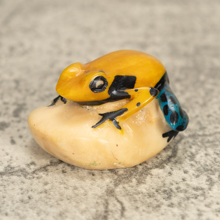 Vintage Frog Tagua Nut Carving