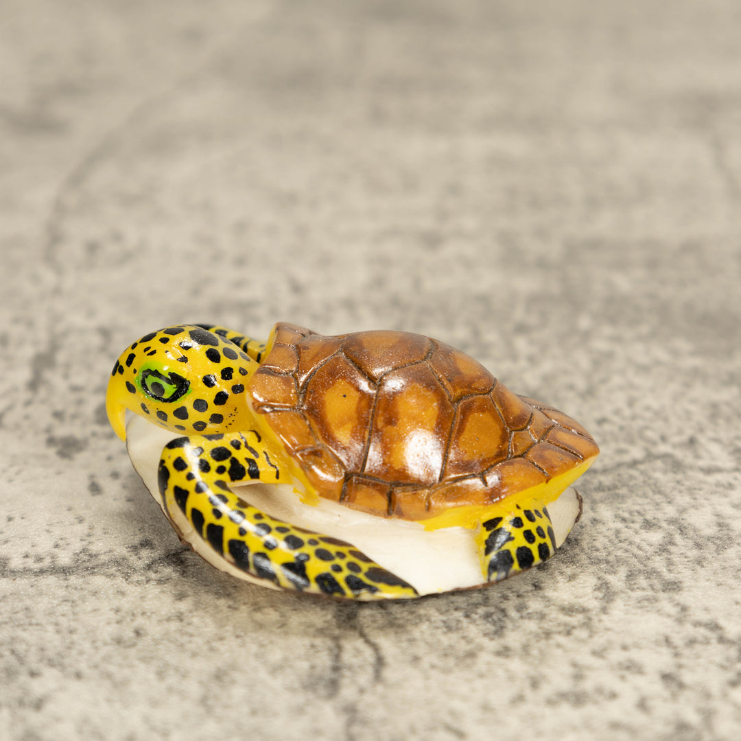 Sea Turtle Tagua Nut Carving