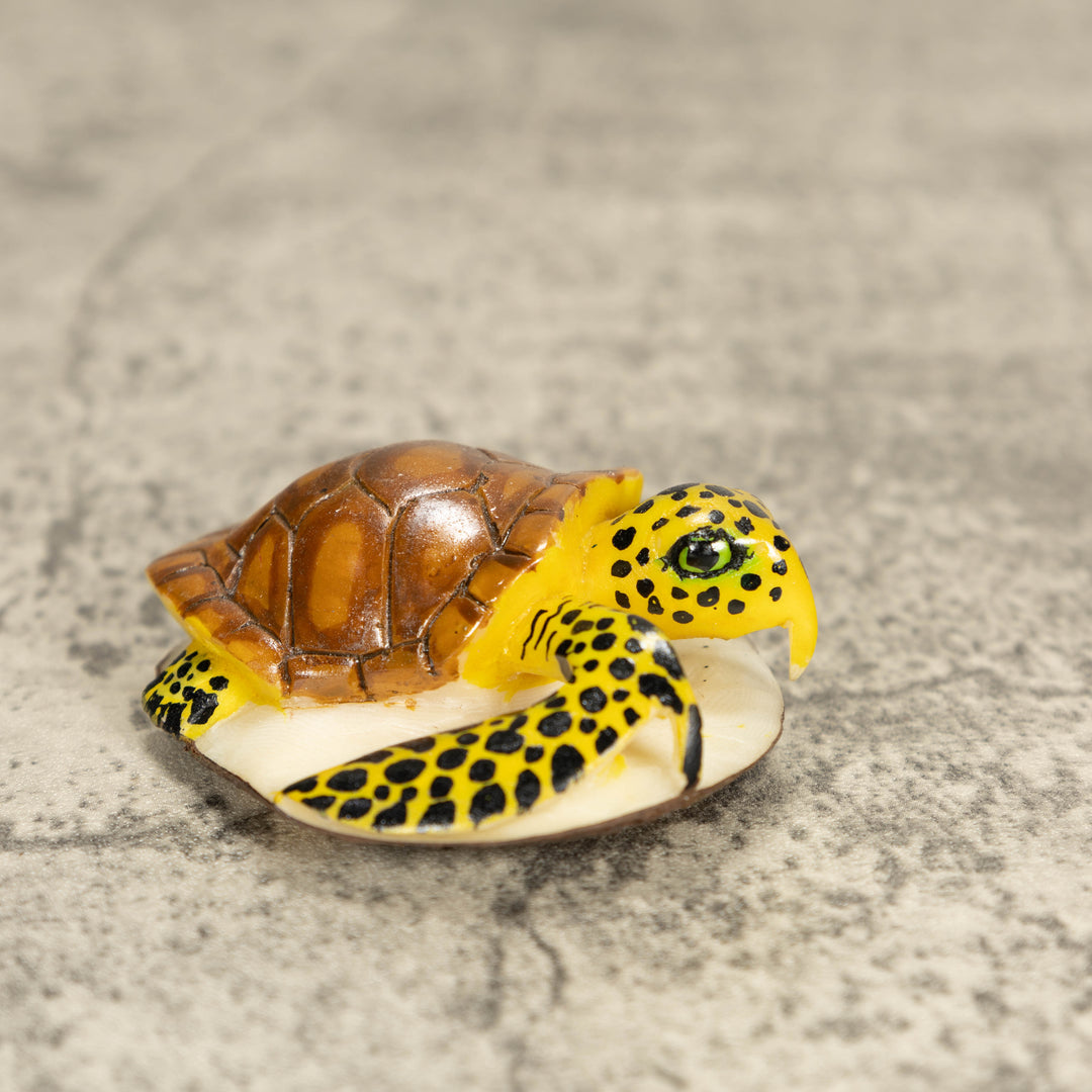 Sea Turtle Tagua Nut Carving