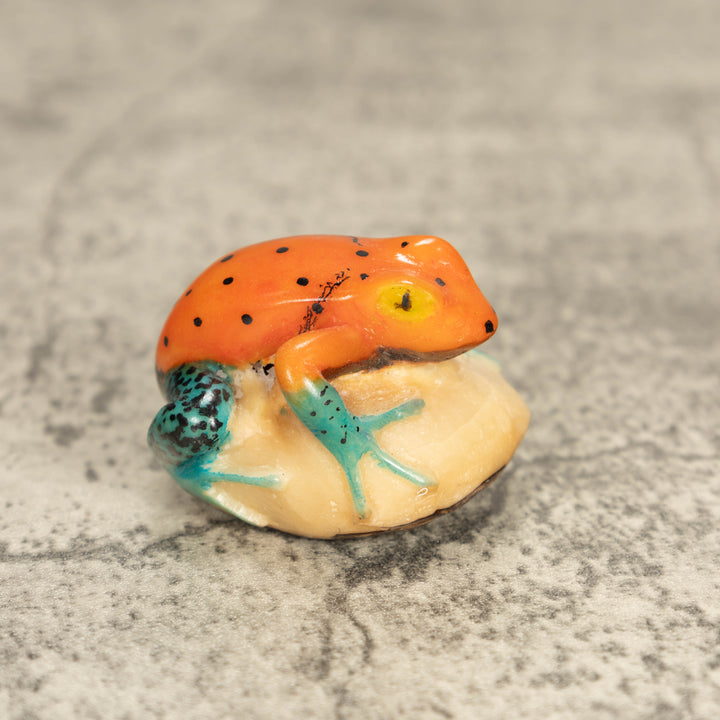 Vintage Poison Dart Tagua Nut Carving