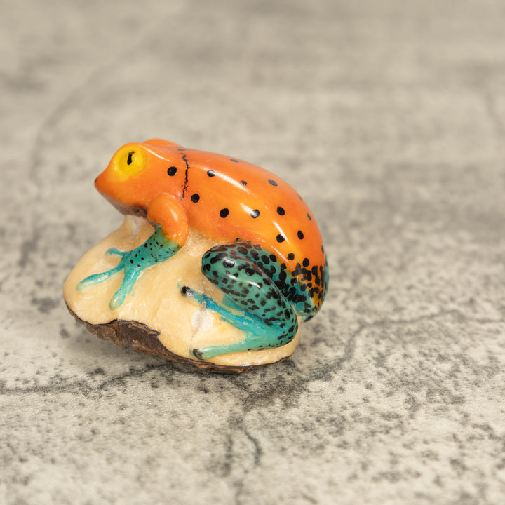 Vintage Poison Dart Tagua Nut Carving