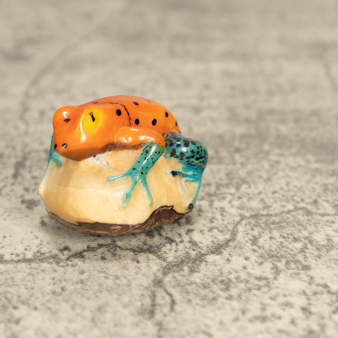 Vintage Poison Dart Tagua Nut Carving