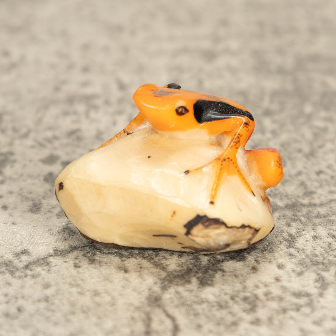 Vintage Poison Dart Tagua Nut Carving