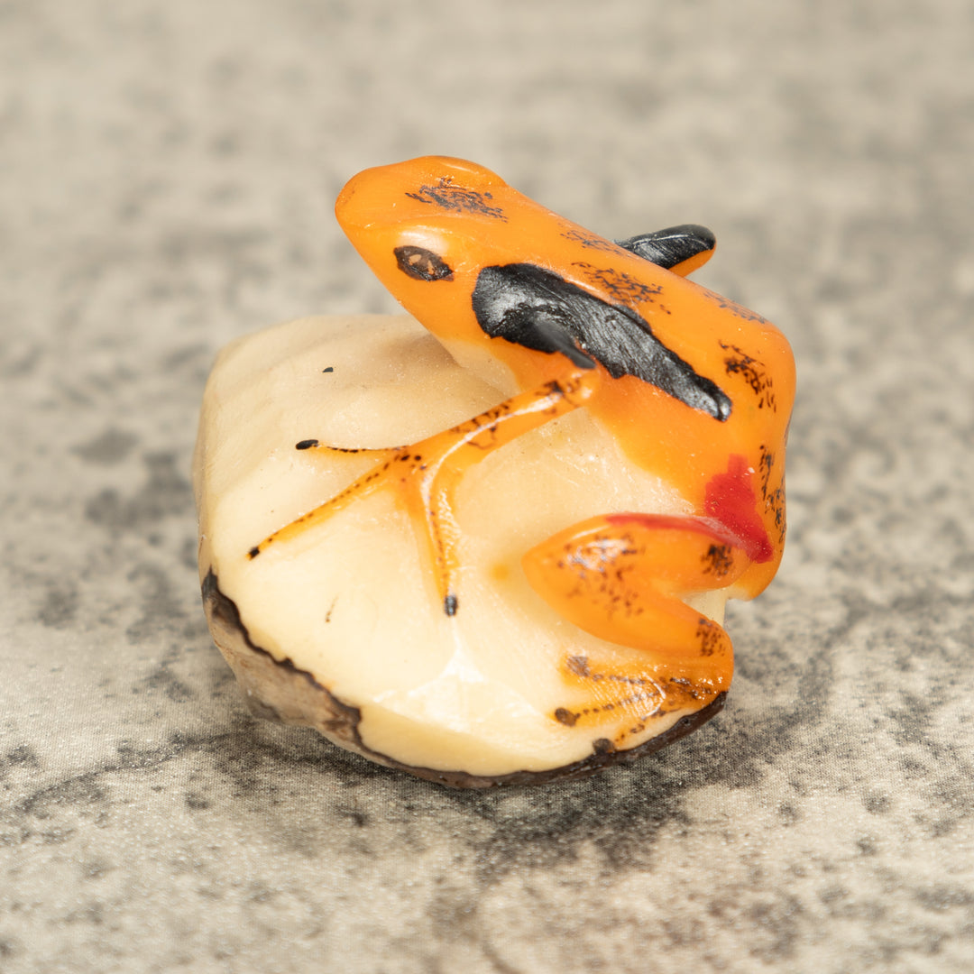 Vintage Poison Dart Tagua Nut Carving