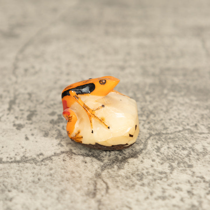 Vintage Poison Dart Tagua Nut Carving