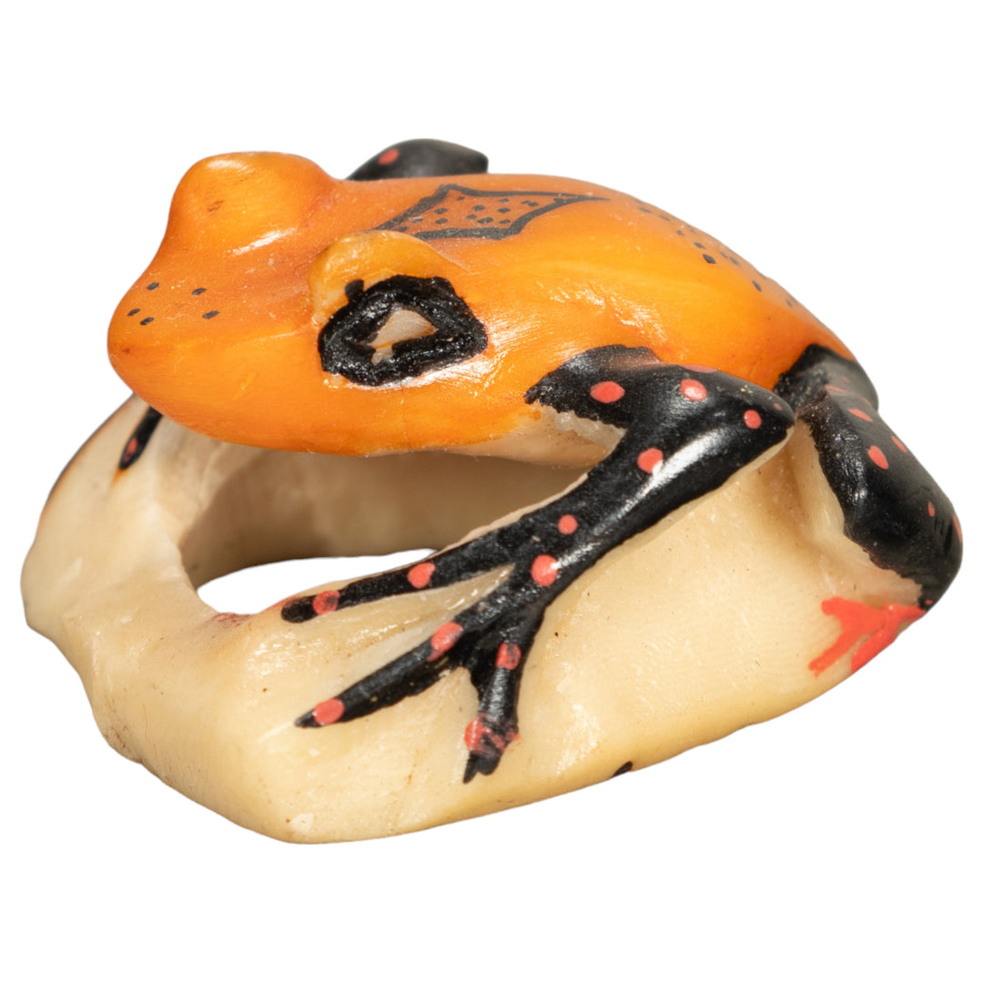 Vintage Poison Dart Tagua Nut Carving