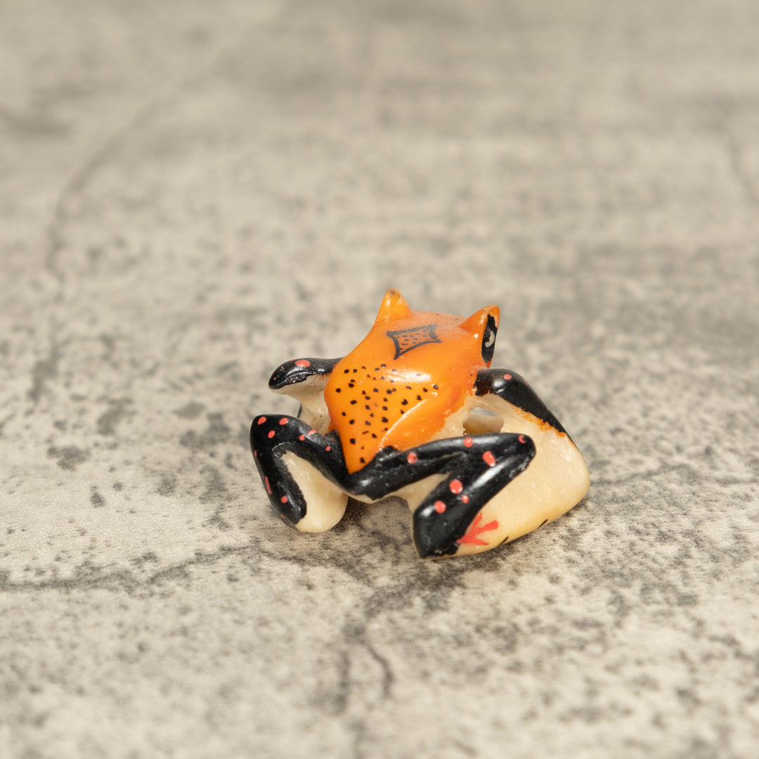 Vintage Poison Dart Tagua Nut Carving