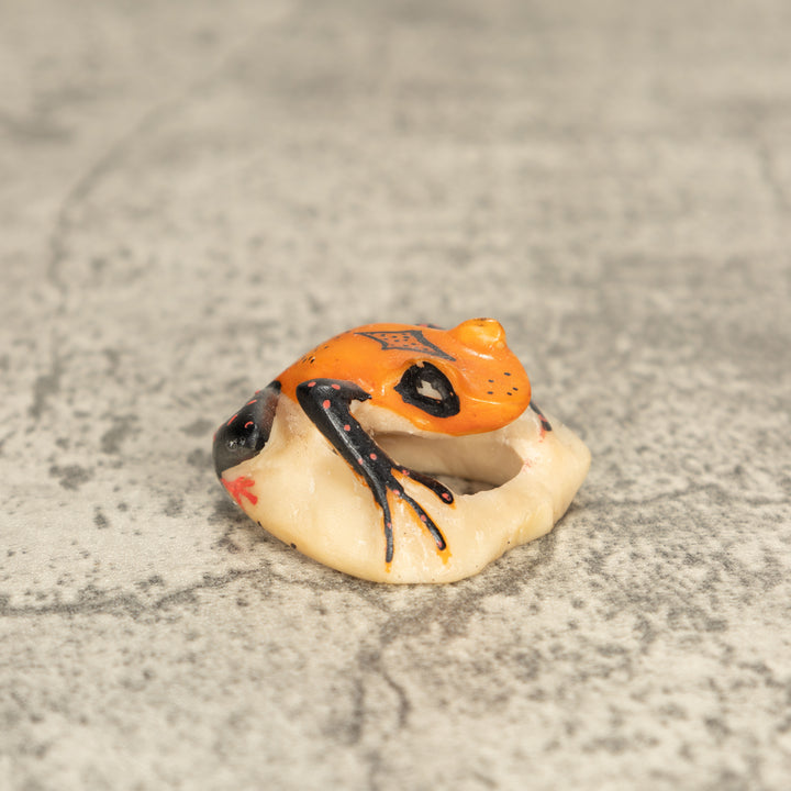 Vintage Poison Dart Tagua Nut Carving