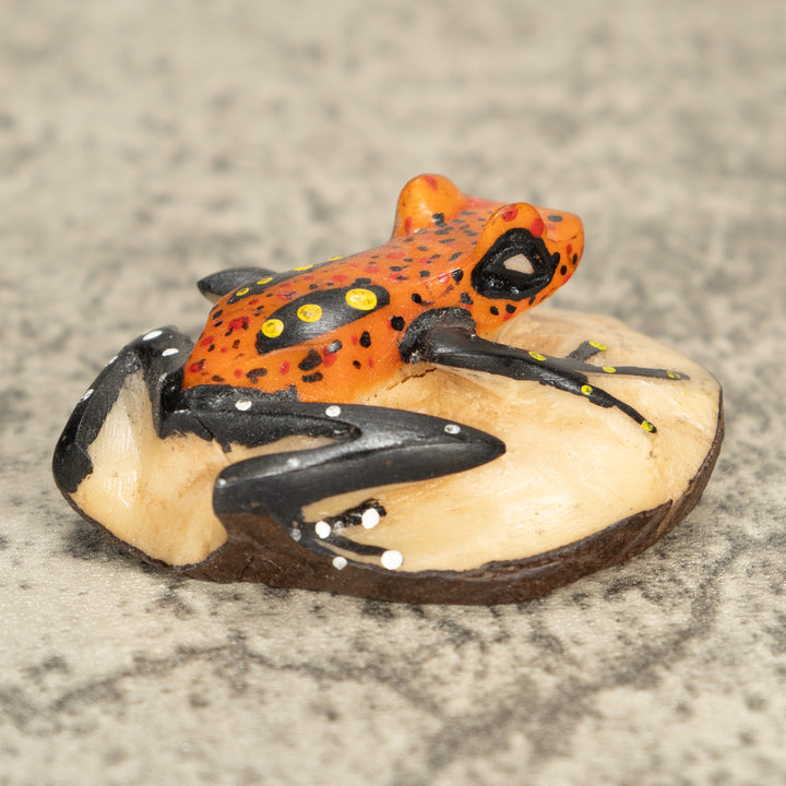 Vintage Poison Dart Tagua Nut Carving