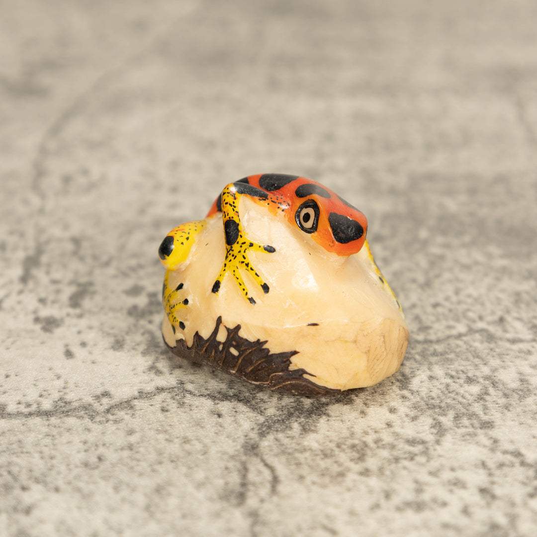 Vintage Poison Dart Tagua Nut Carving