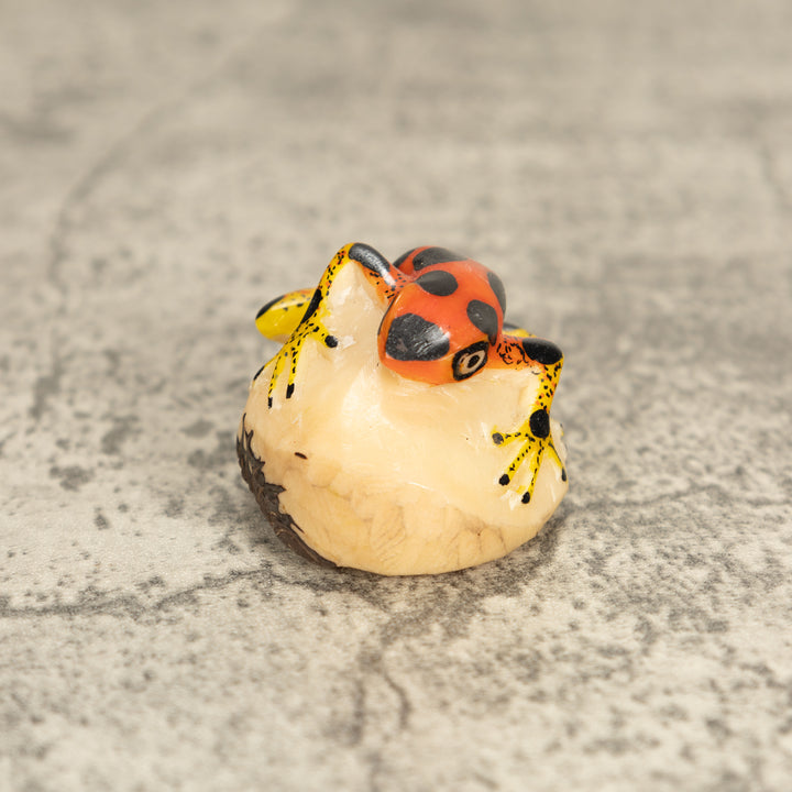 Vintage Poison Dart Tagua Nut Carving