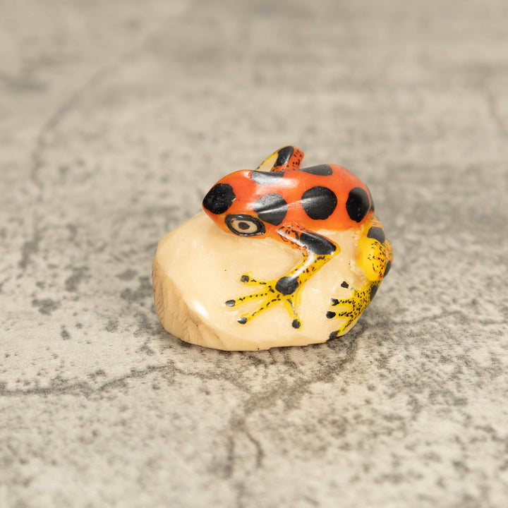 Vintage Poison Dart Tagua Nut Carving