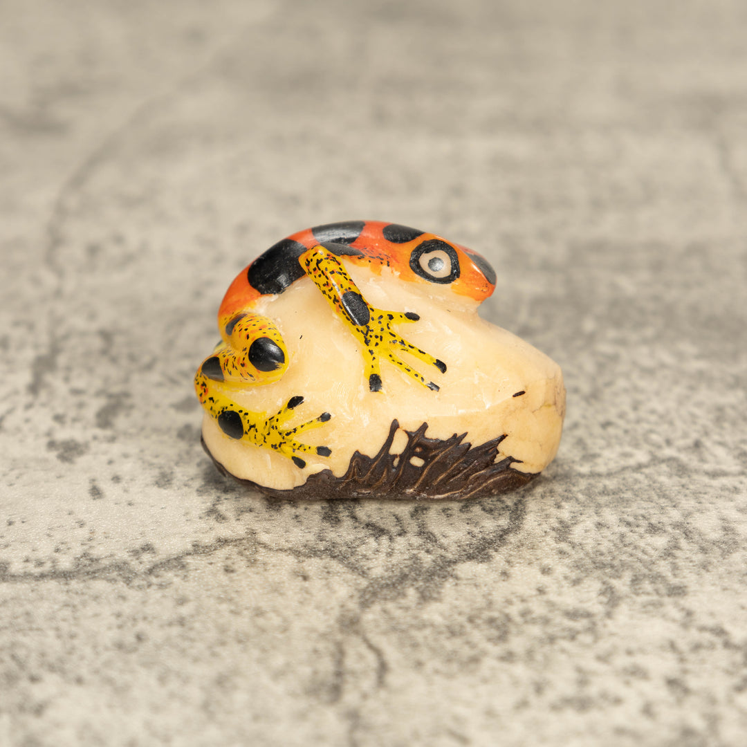 Vintage Poison Dart Tagua Nut Carving