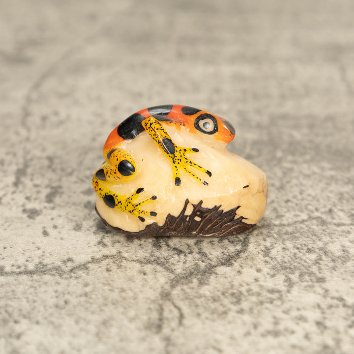 Vintage Poison Dart Tagua Nut Carving