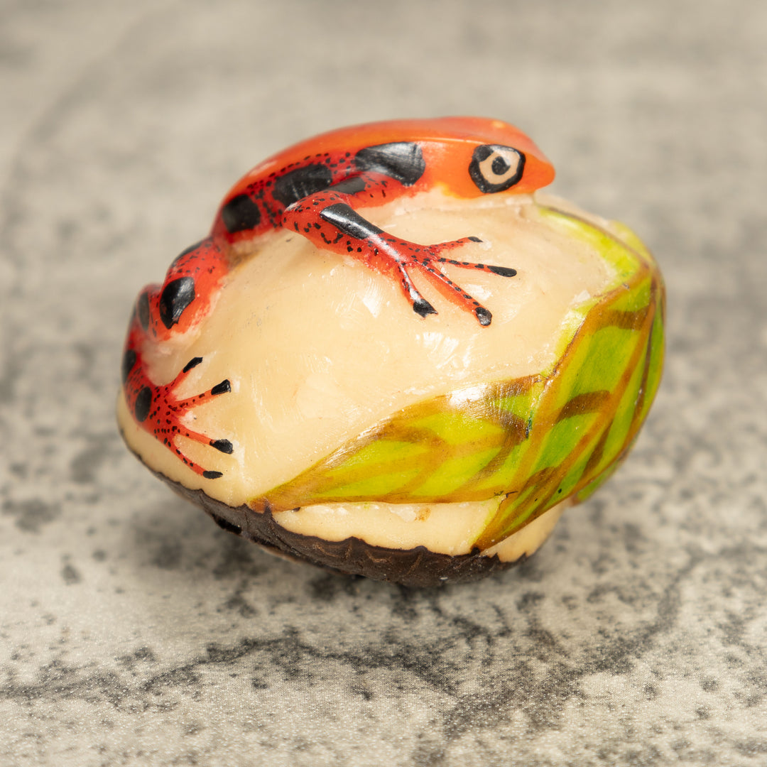 Vintage Poison Dart Tagua Nut Carving