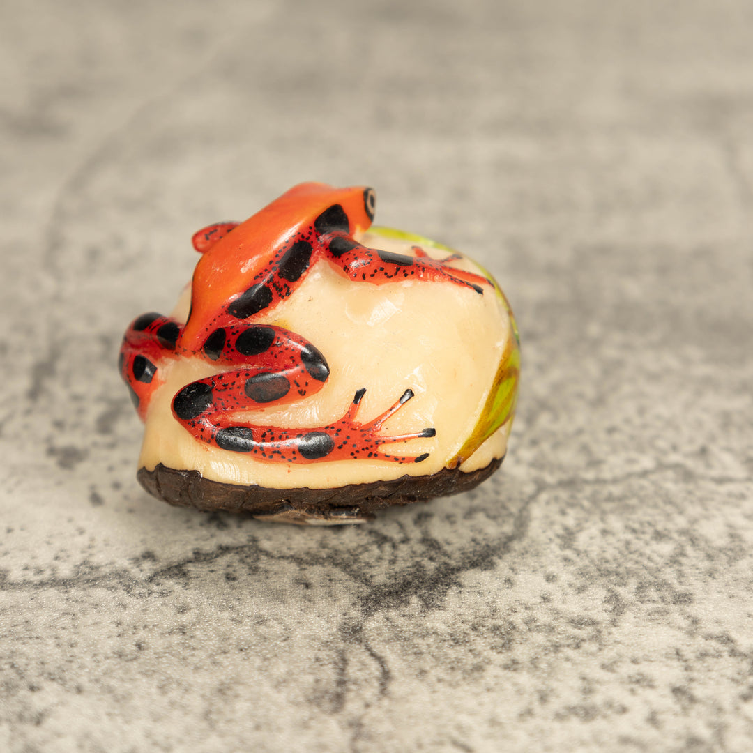 Vintage Poison Dart Tagua Nut Carving