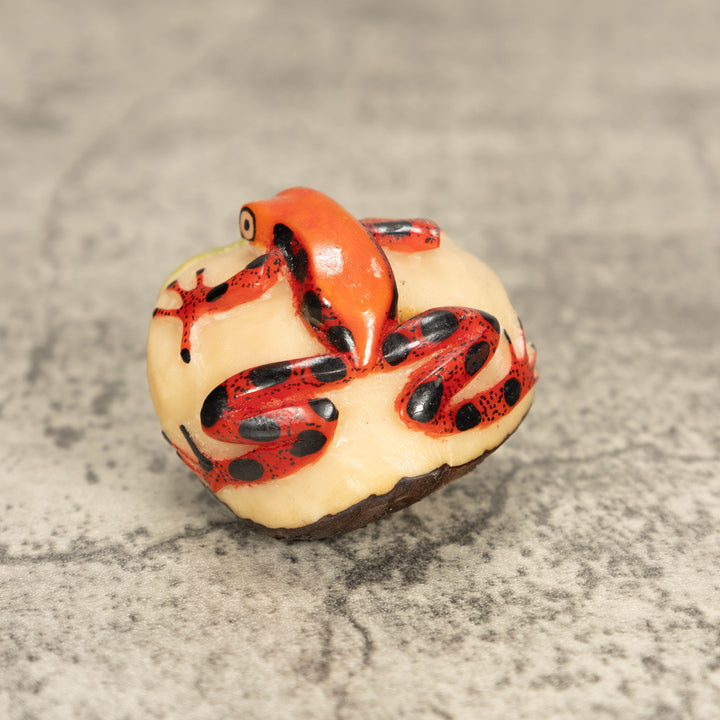 Vintage Poison Dart Tagua Nut Carving