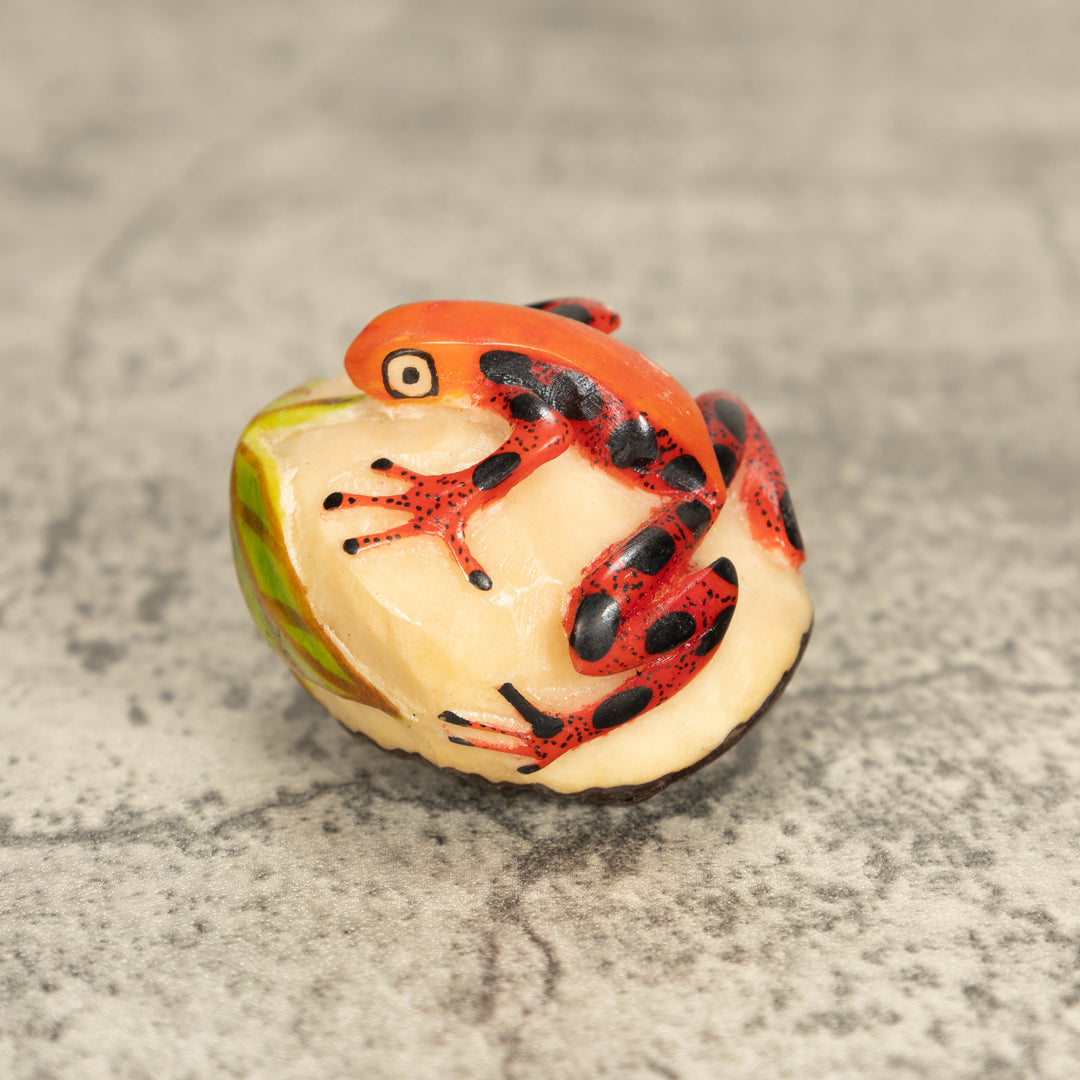 Vintage Poison Dart Tagua Nut Carving