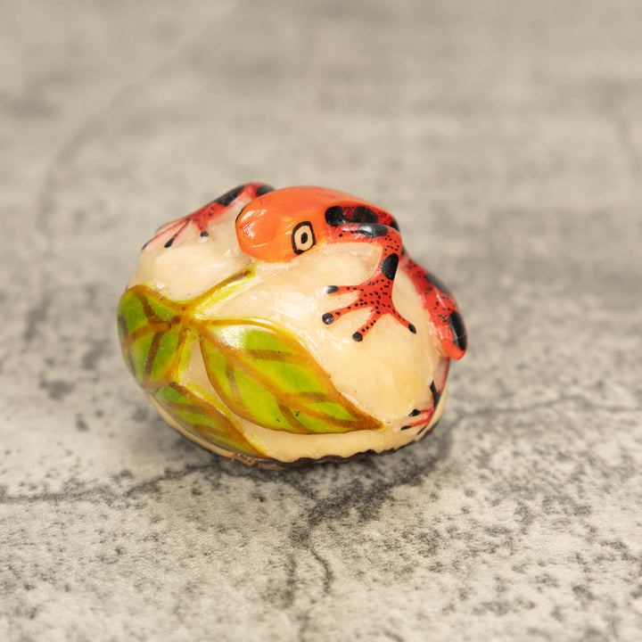 Vintage Poison Dart Tagua Nut Carving