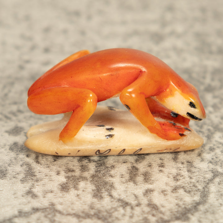 Vintage Poison Dart Tagua Nut Carving