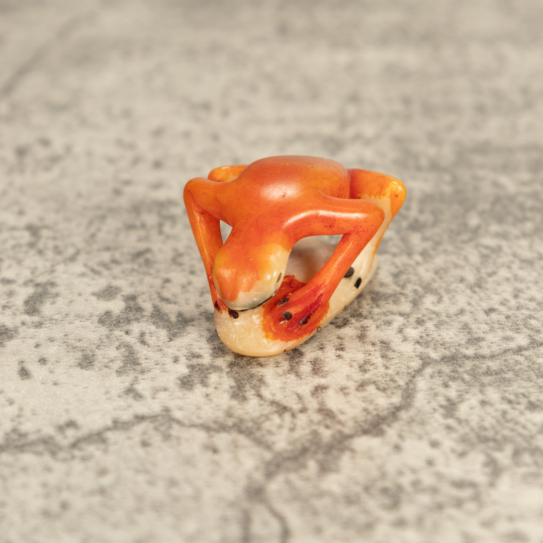 Vintage Poison Dart Tagua Nut Carving