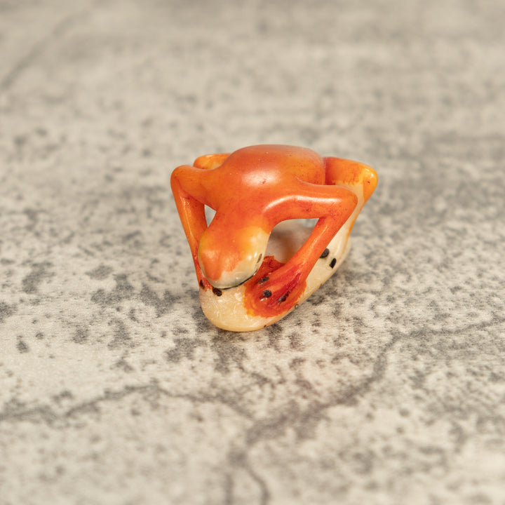 Vintage Poison Dart Tagua Nut Carving