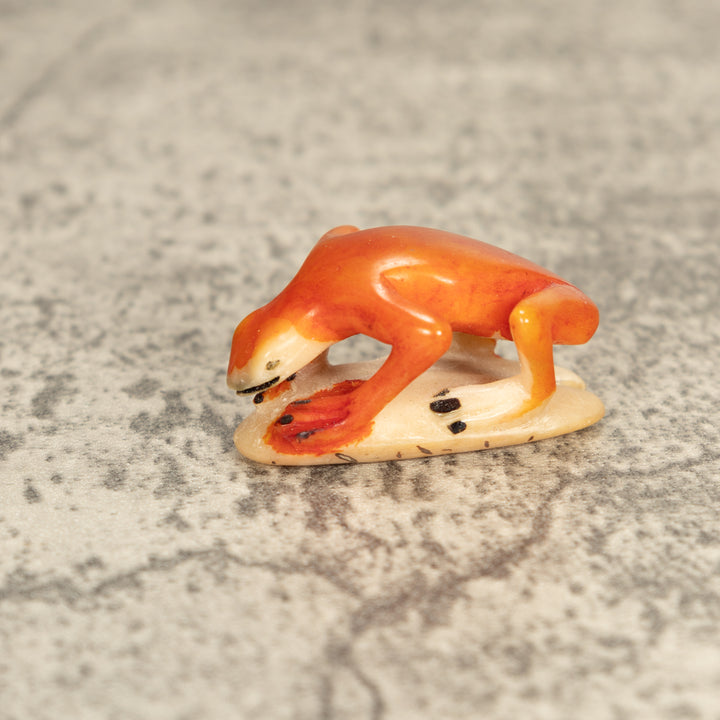 Vintage Poison Dart Tagua Nut Carving