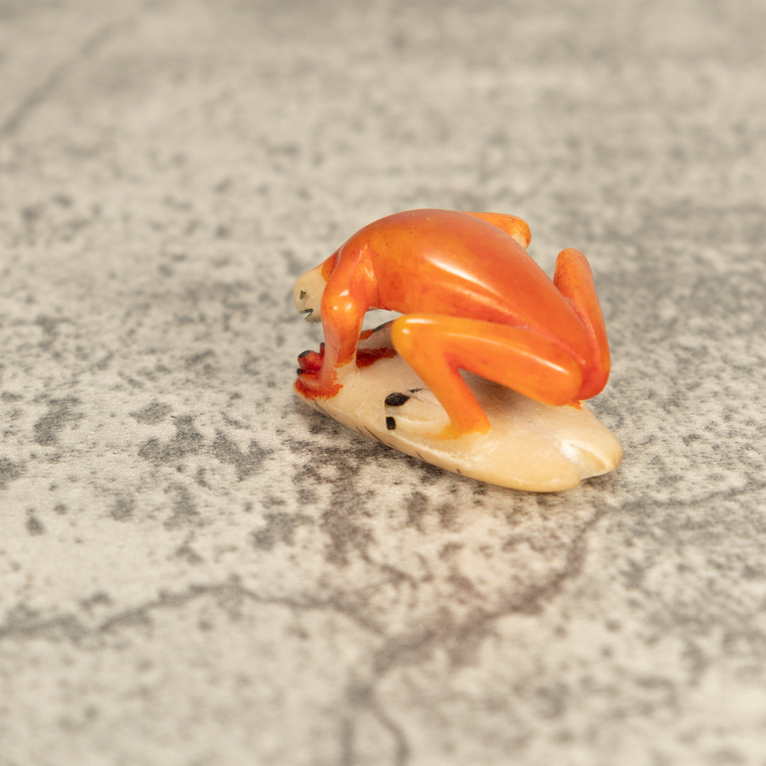 Vintage Poison Dart Tagua Nut Carving