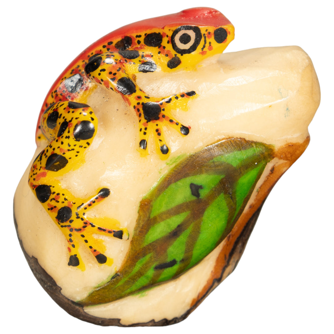 Vintage Poison Dart Tagua Nut Carving