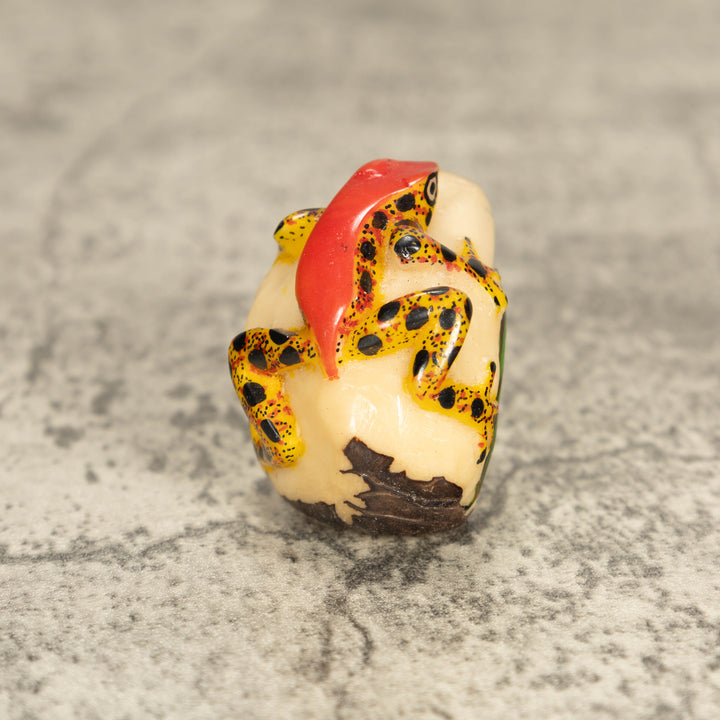 Vintage Poison Dart Tagua Nut Carving