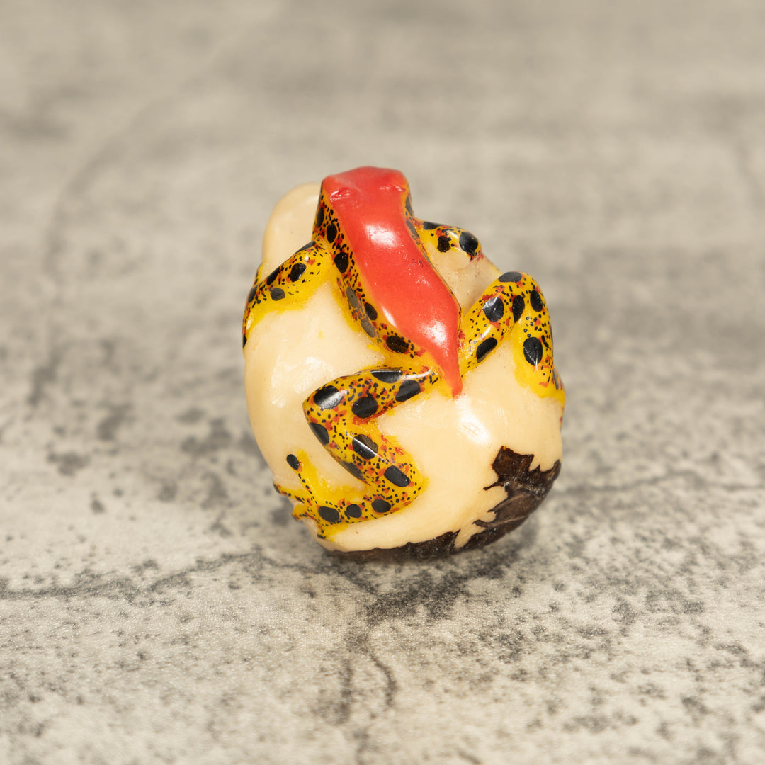 Vintage Poison Dart Tagua Nut Carving