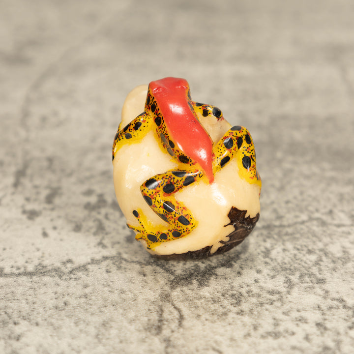 Vintage Poison Dart Tagua Nut Carving