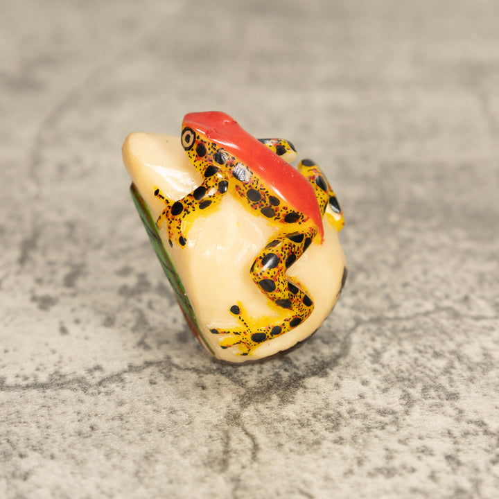 Vintage Poison Dart Tagua Nut Carving