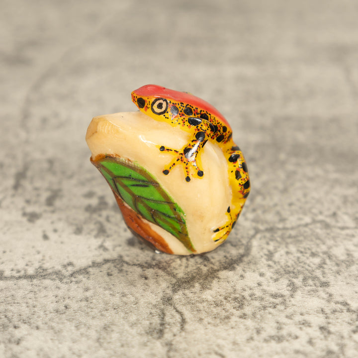 Vintage Poison Dart Tagua Nut Carving