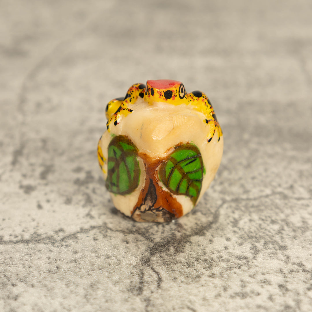 Vintage Poison Dart Tagua Nut Carving