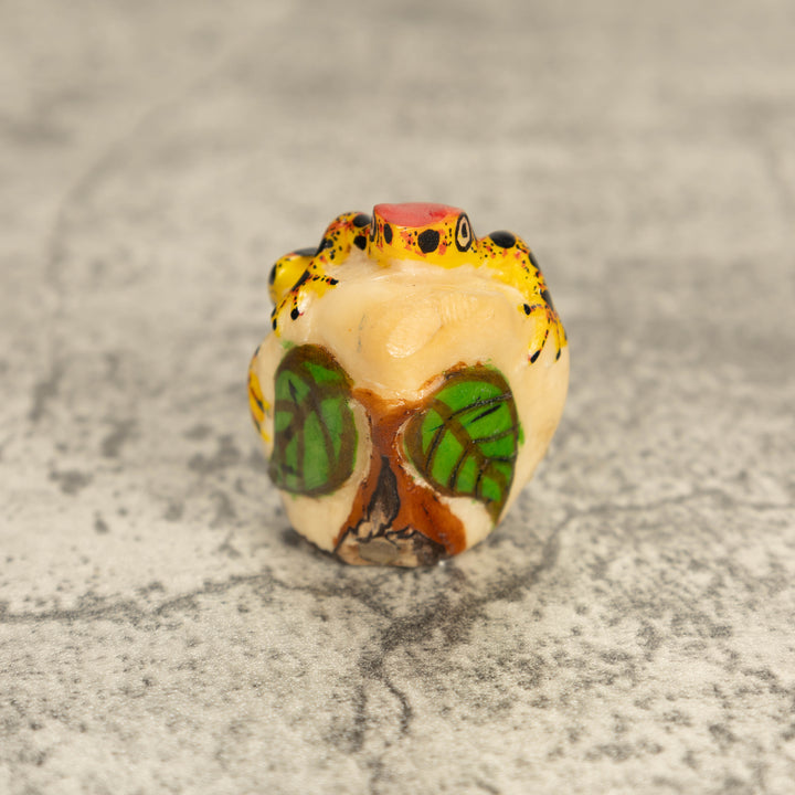 Vintage Poison Dart Tagua Nut Carving