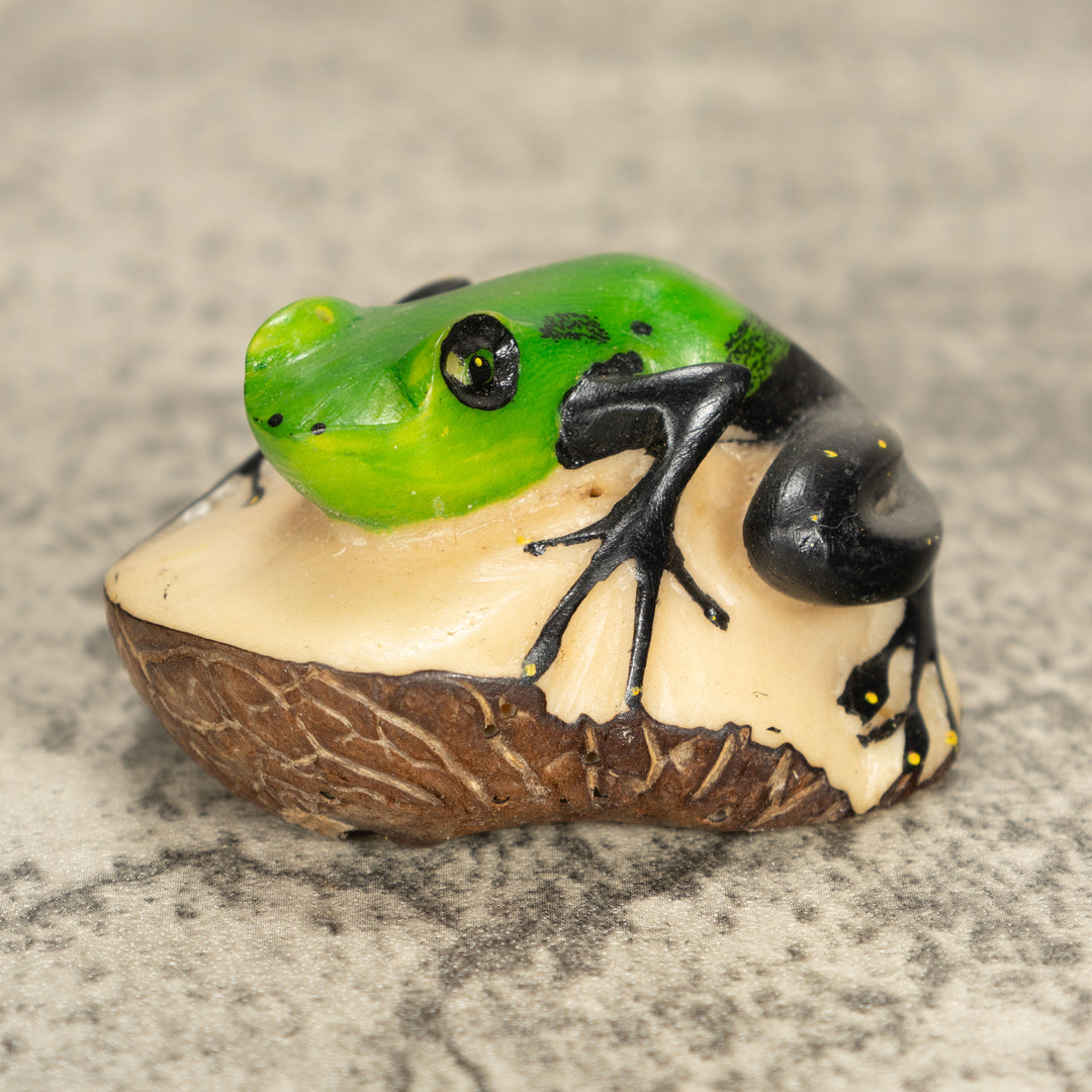 Vintage Poison Dart Tagua Nut Carving