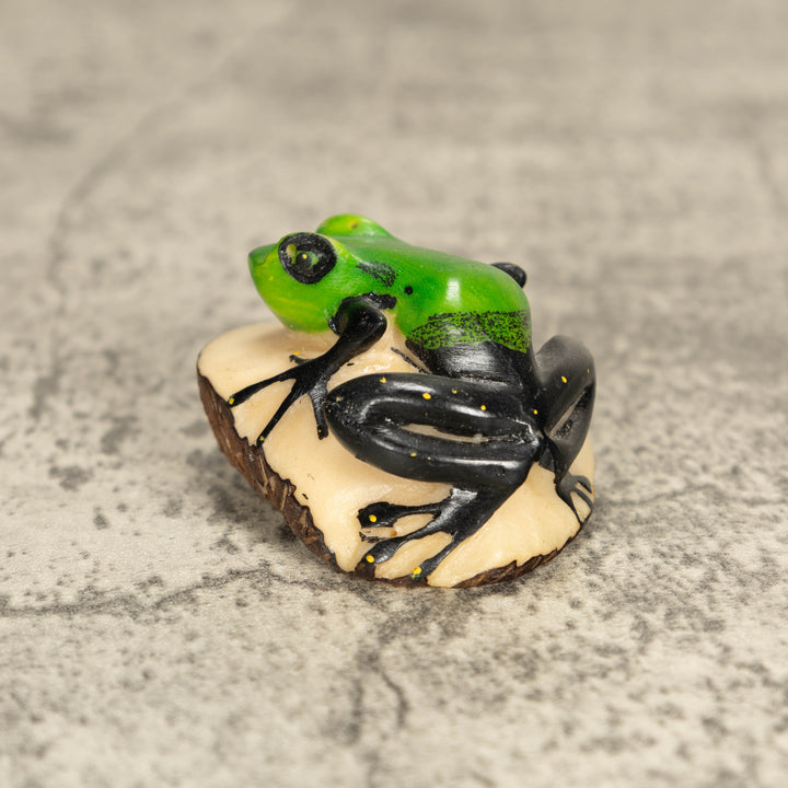 Vintage Poison Dart Tagua Nut Carving