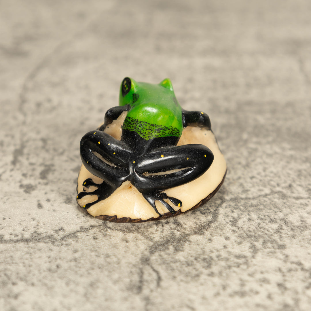 Vintage Poison Dart Tagua Nut Carving