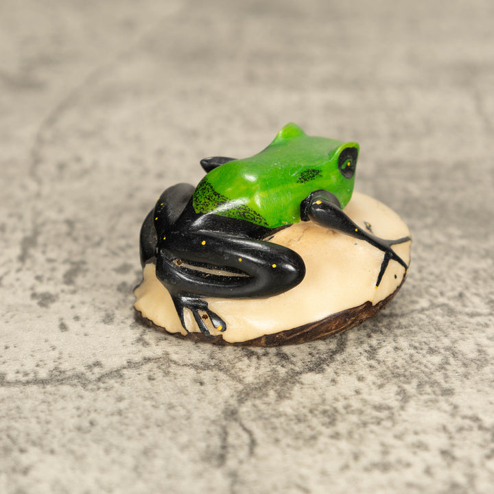 Vintage Poison Dart Tagua Nut Carving