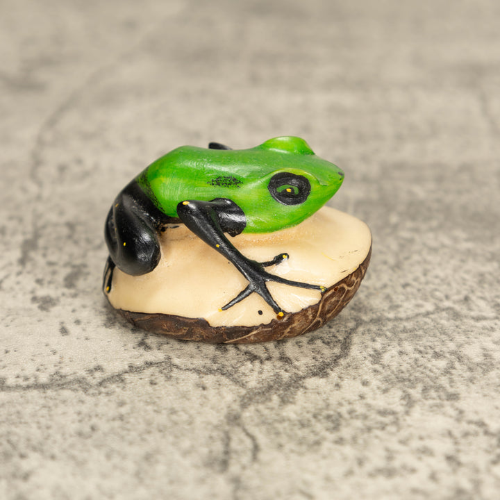 Vintage Poison Dart Tagua Nut Carving