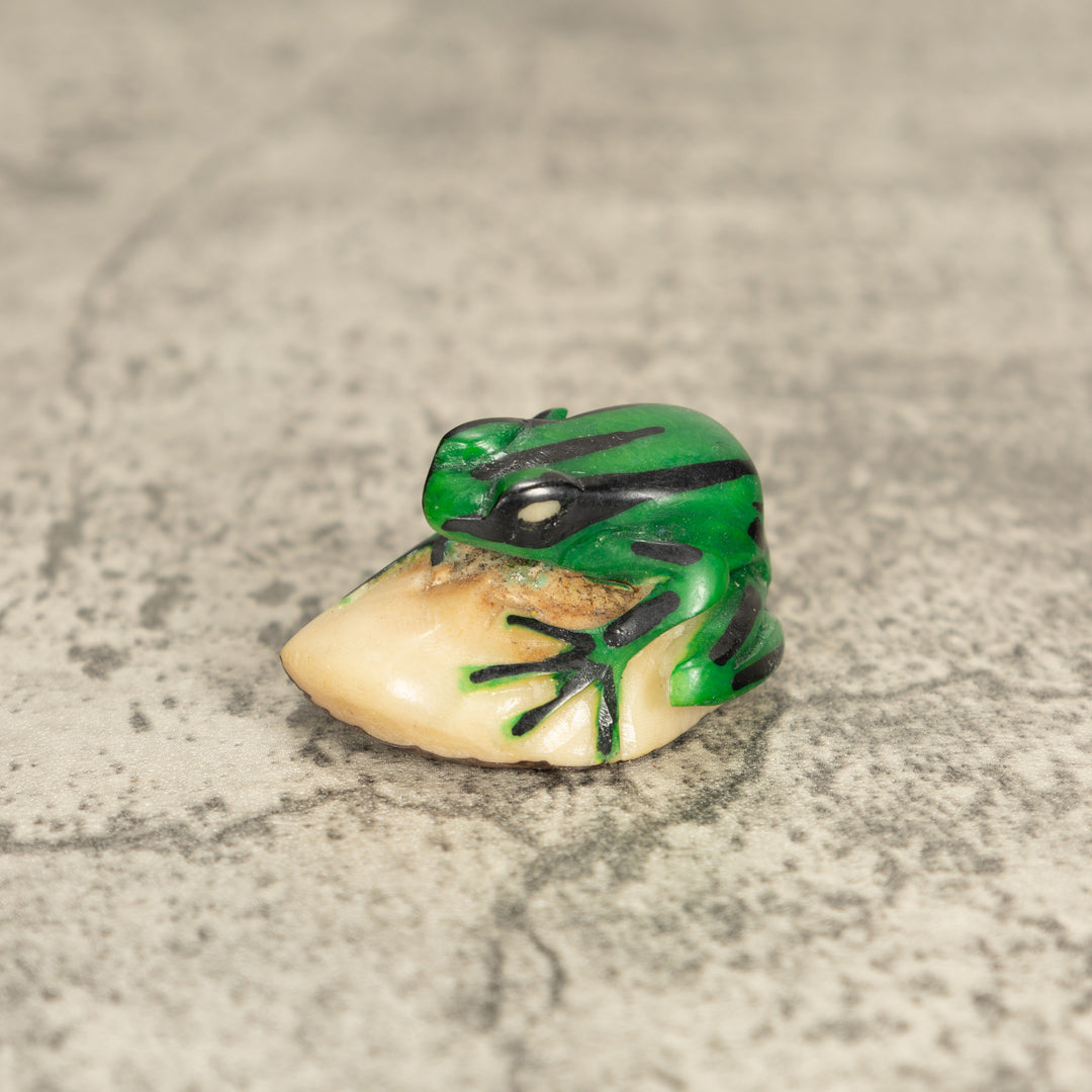 Vintage Poison Dart Tagua Nut Carving