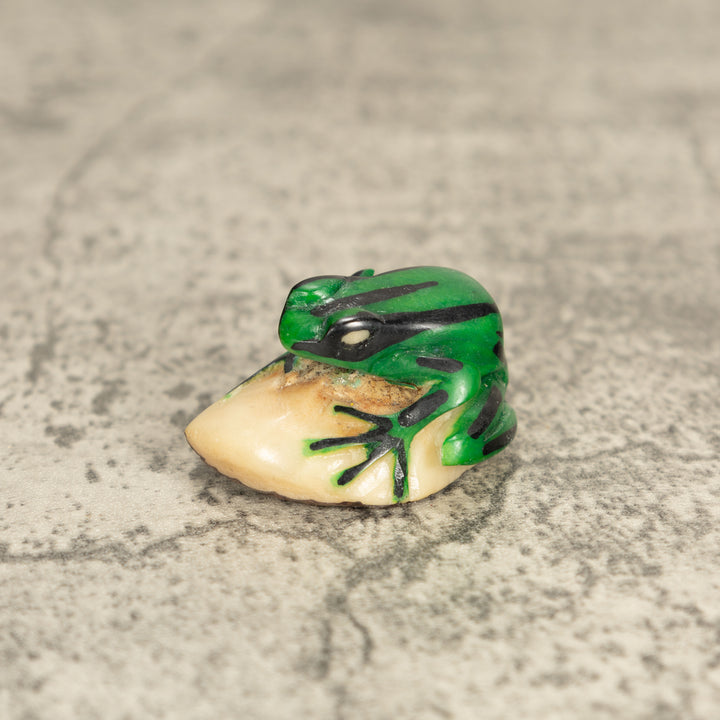 Vintage Poison Dart Tagua Nut Carving