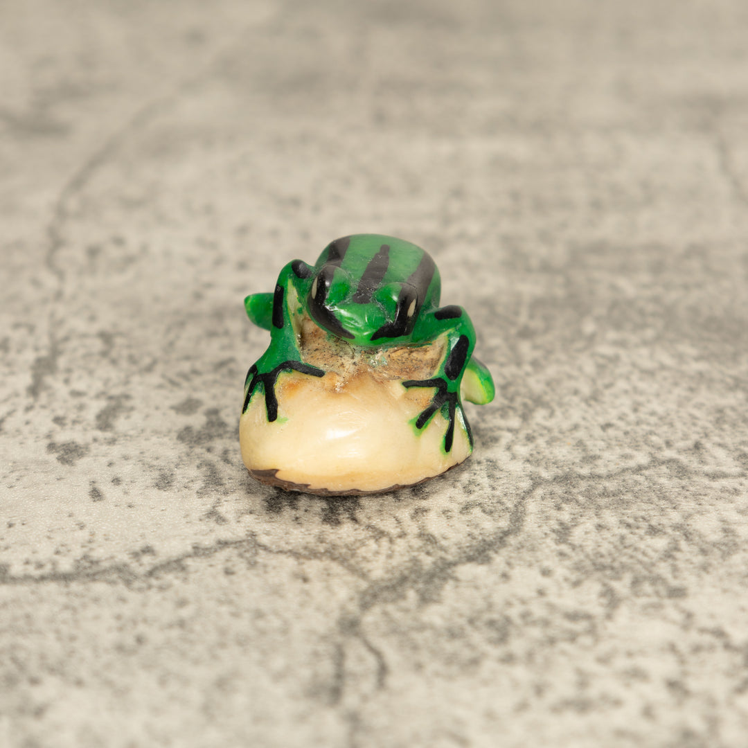 Vintage Poison Dart Tagua Nut Carving