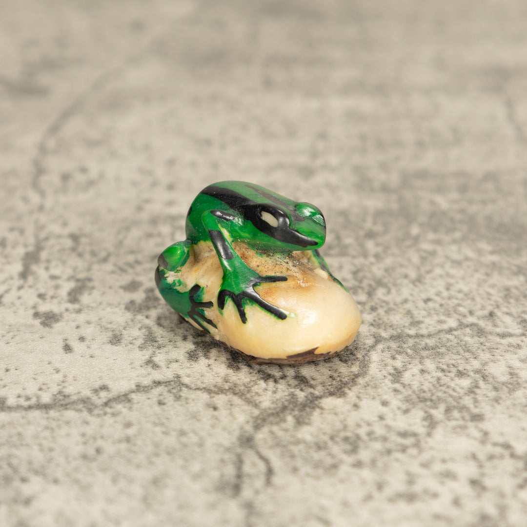 Vintage Poison Dart Tagua Nut Carving